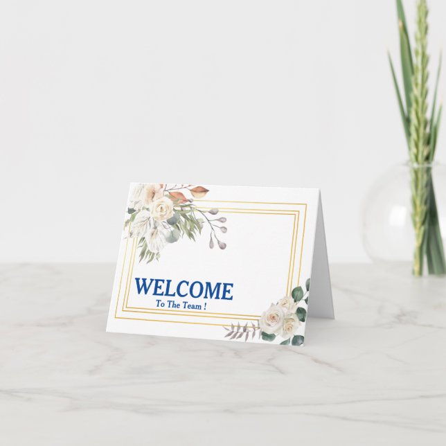 Bem-Vindo Ao Cartão De Equipe (Frente)