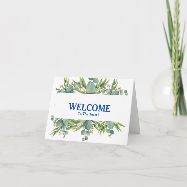 Bem-Vindo Ao Cartão De Equipe (Frente)