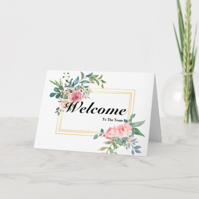 Bem-Vindo Ao Cartão De Equipe (Frente)