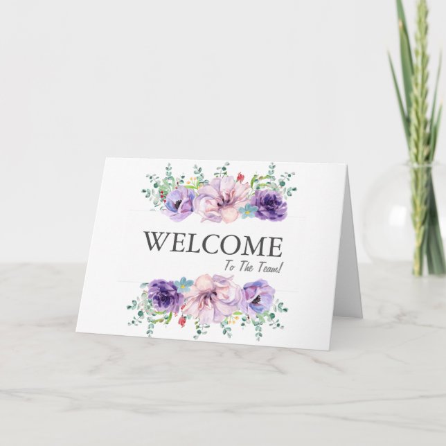 Bem-vindo ao cartão de equipe (Frente)