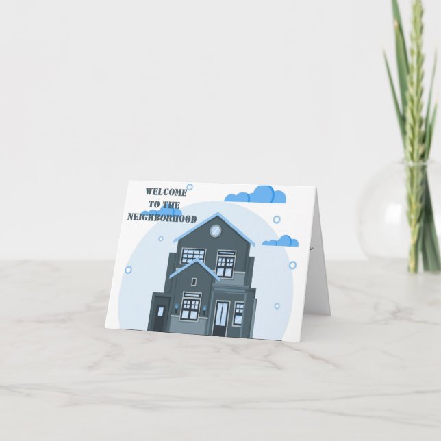 Bem-vindo ao Cartão de Saudação de Vizinhança (Frente)