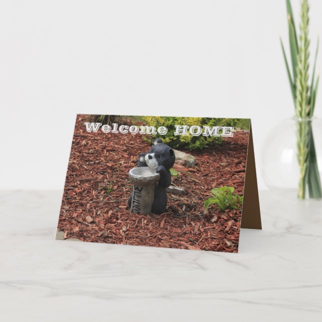 Bem-vindo ao Cartão de Saudação do Urso Doméstico! (Frente)