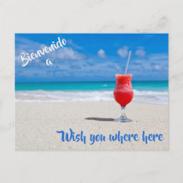Bem-vindo ao Cartão Postal de Praia com Tropical V