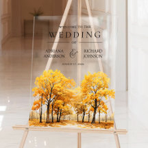 Bem-vindo ao Casamento Floresta de Carvalho Outono