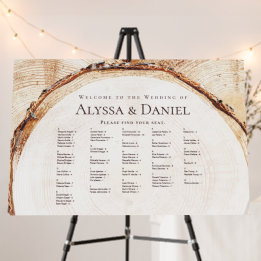 Bem-vindo ao casamento Rustic Wood Slice Custom