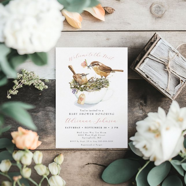 Bem-Vindo Ao Convite Ao Chá de fraldas Nest (Welcome to the Nest Baby Shower Invitation)