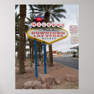 Bem-vindo ao Downtown Las Vegas Poster Print