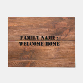 Bem-vindo ao lar fora do tapete de porta frontal