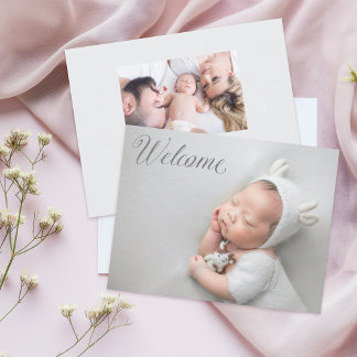 Bem-vindo ao Lar Novo Anúncio de Bebê