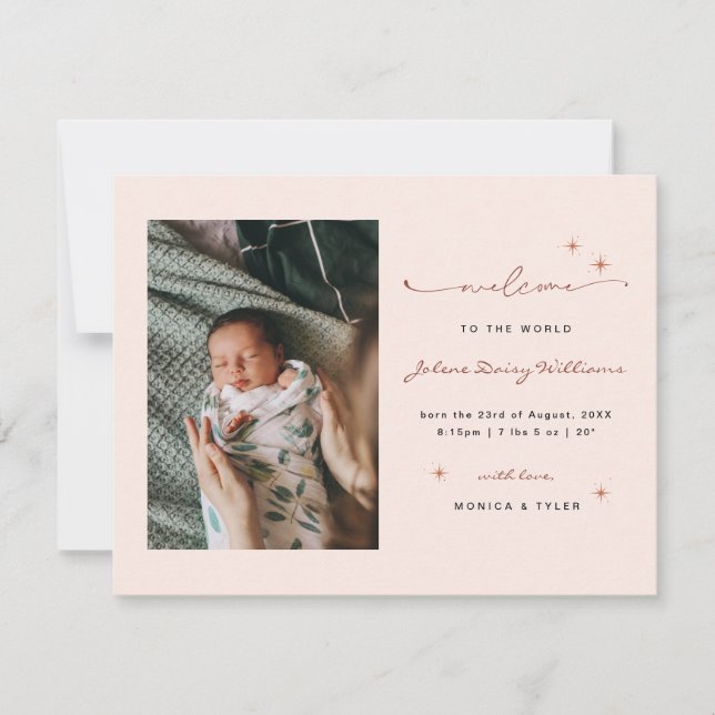 Bem-vindo ao Mundo | | Boho Retro Nascido (Frente)