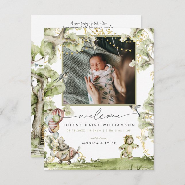 Bem-vindo ao Mundo | Woodland Circus Birth (Frente/Verso)