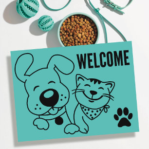 Bem-vindo ao nosso cartão postal de animais de est