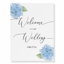 Bem-vindo ao nosso Sinal de Casamento Hydrangea Az