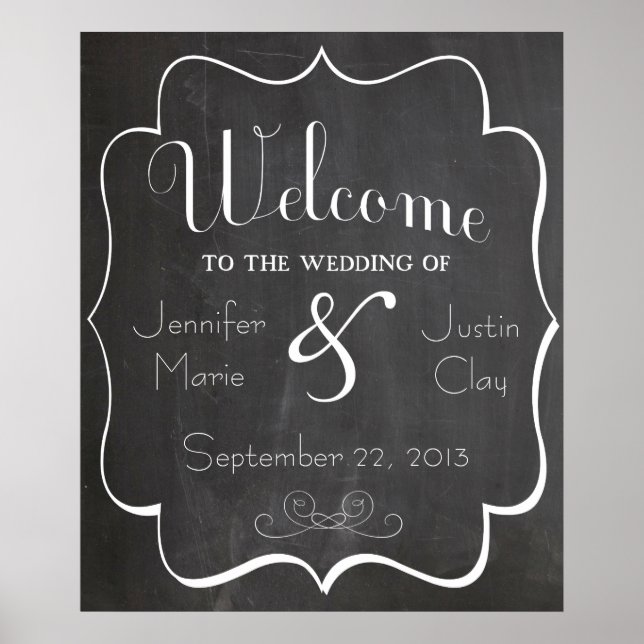 Bem-vindo ao nosso Sinal de Casamento ou Poster (Frente)