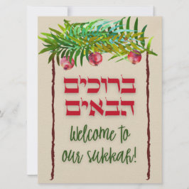 Bem-vindo ao nosso Sukkah Judeu Sukkot Card