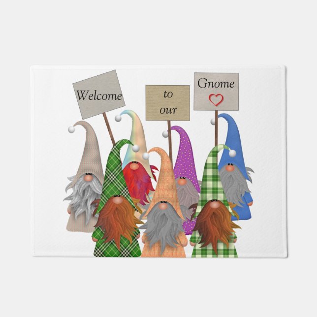 Bem-vindo ao nosso tapete de porta Gnome (Frente)