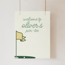 Bem-vindo ao Par-Tee Sign Poster