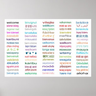 Bem-vindo ao Poster de 80 idiomas