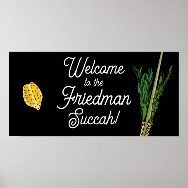 Bem-vindo ao Succah Personalizado Lulav Poster (Frente)