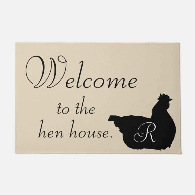 Bem-vindo ao tapete da porta da Hen House (Frente)