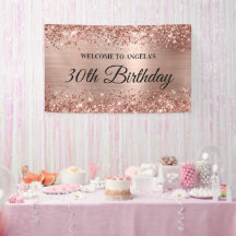 Bem-vindo aos 30 anos em Glittery Rose Gold Foil