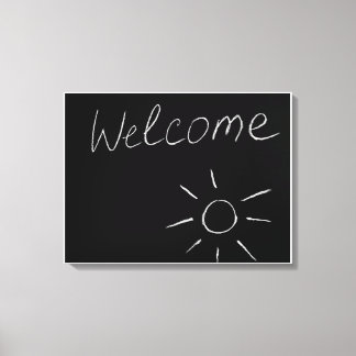 "Bem-vindo" Arte de Muro de Impressão de Telas Est