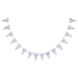 Bem-vindo Bebê Roxo Dourado Bandeira