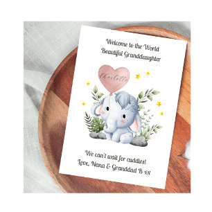 Bem-vindo Cartão de Elefante para a Nova Netinha B