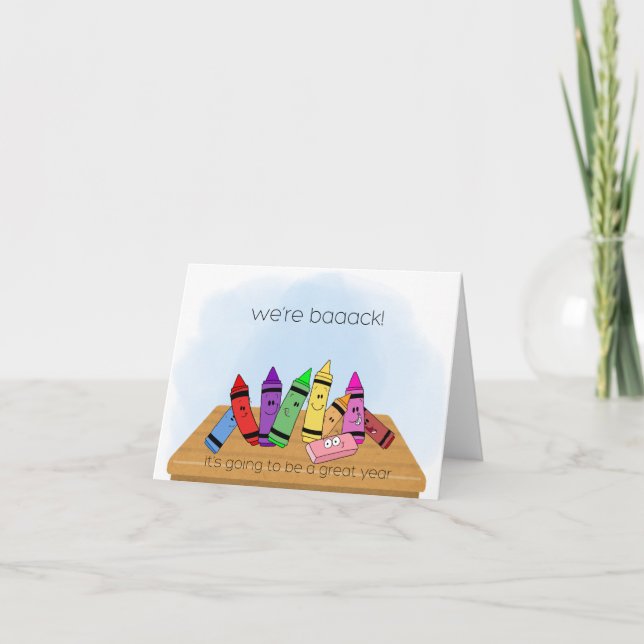 Bem-vindo de volta ao cartão escolar (Frente)