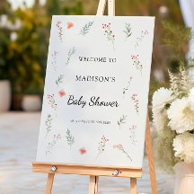 Bem-vindo Decoração Floral de Chá de Bebê com Flor