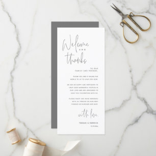 Bem-vindo e Obrigados, colocar Cartões de agradeci