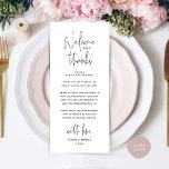 Bem-vindo e Obrigados, colocar Cartões de agradeci<br><div class="desc">Apresentando o toque perfeito para a sua recepção de casamento - nosso elegante casamento preto e branco Obrigado Coloque Cartões de Configuração, com o título "Bem-vindo e obrigados"! Projetados para expressar sua profunda apreciação pela presença de cada convidado em seu dia especial, essas cartas são a maneira ideal de adicionar...</div>