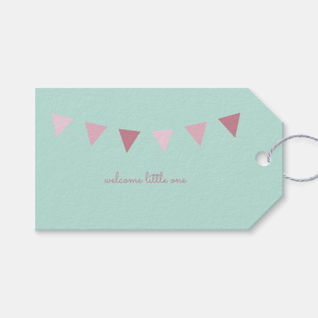 Bem-vindo Pequena Etiqueta de Presente {Rosa claro (Frente (horizontal))