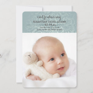 Bem-vindo pouco anúncio do nascimento da foto do