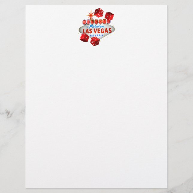 Bem-vindos à Fabulosa Letterhead de Las Vegas (Frente)