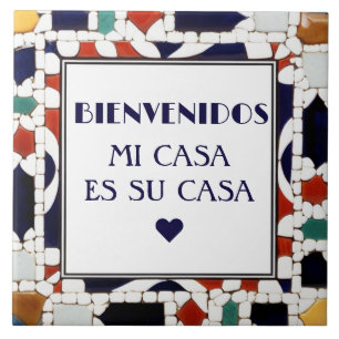 Bem-vindos à Minha Casa É Sua Casa Mosaico Falso d