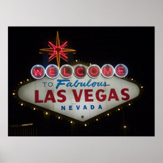 Bem-vindos ao Fabuloso Poster de Las Vegas Nevada