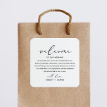 Bem-vindos ao nosso adesivo de etiquetas de boas-v<br><div class="desc">Elegante e Moderno Bem-vindo à nossa Marca de Casamento para Bag de Boas-vindas. Design apresenta um esquema de texto de estilo minimalista. Para fazer alterações avançadas,  selecione a opção "Clique para personalizar mais" em Personalizar este modelo.</div>