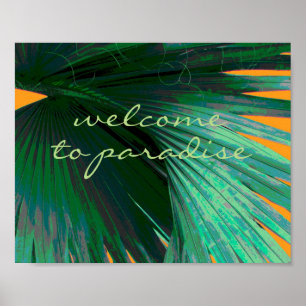bem-vindos ao paraíso da poster tropical arte foto