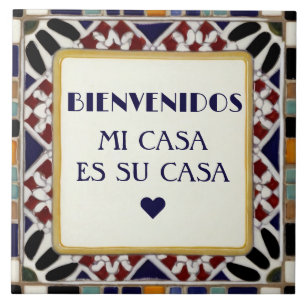 Bem-vindos Minha Casa É Sua Casa Mosaico Colorido