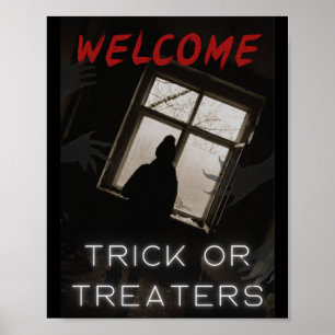 Bem-vindos, Poster Horror, Truque de Halloween ou 