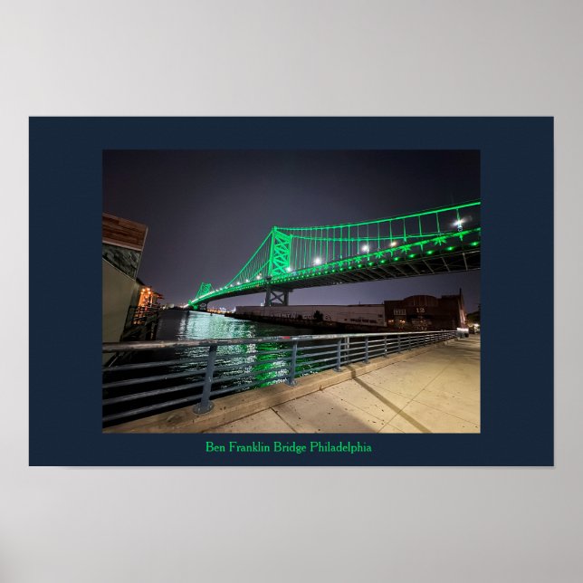 Ben Franklin Bridge Philadelphia Poster (Frente)