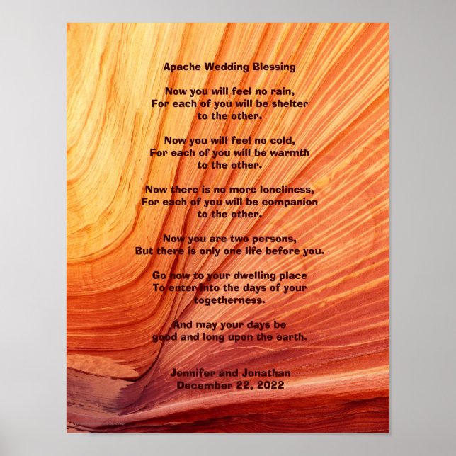 Bênção Apache de Poster 11" x Matte de 14" (Frente)