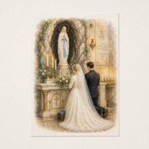 Bênção de Casamento Católico Altar Mariano Casamen