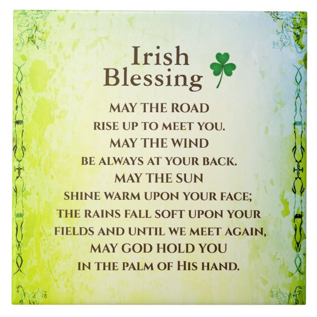 Bênção irlandesa, que a estrada se erguesse para t (Frente)