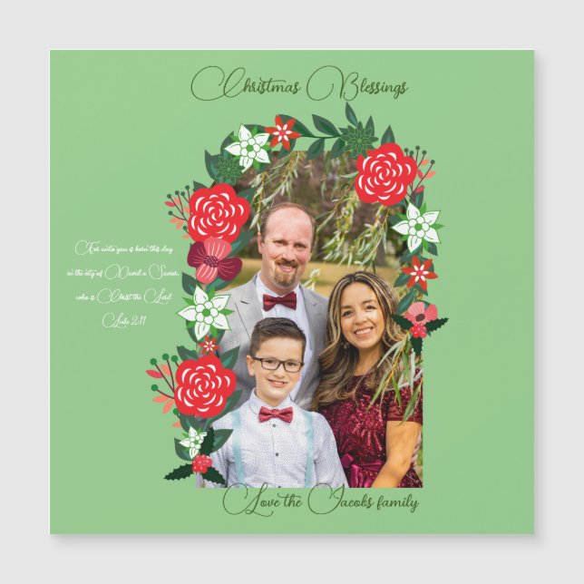 Bênçãos de Natal Floral (Frente)