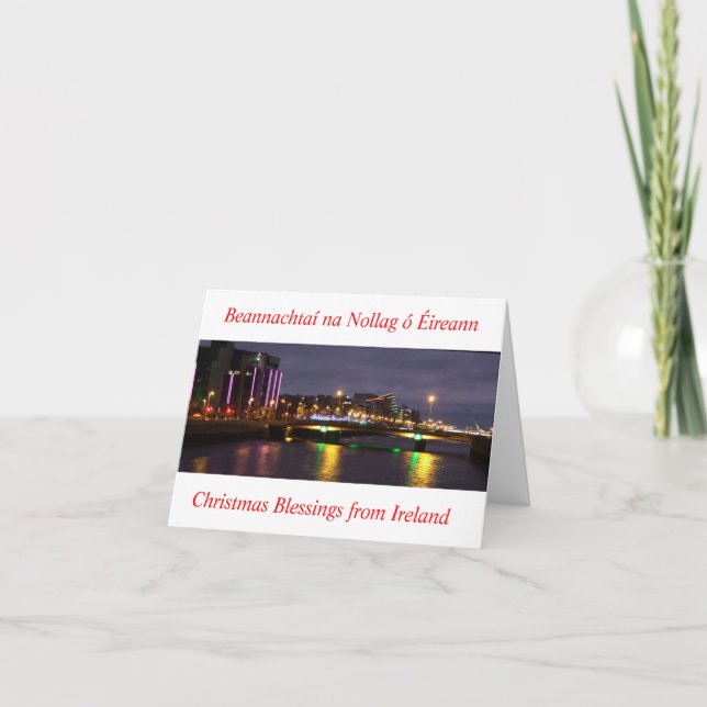 Bênçãos de Natal na Irlanda, cartão de saudação ir (Frente)