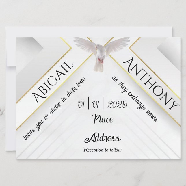 Bênçãos do Convite à Casamento Espírito Santo (Frente)