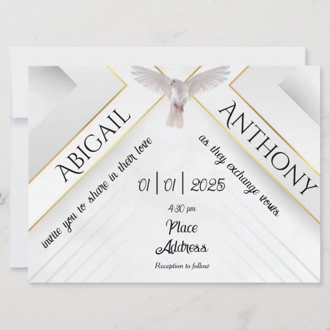 Bênçãos do Convite à Casamento Espírito Santo (Frente)