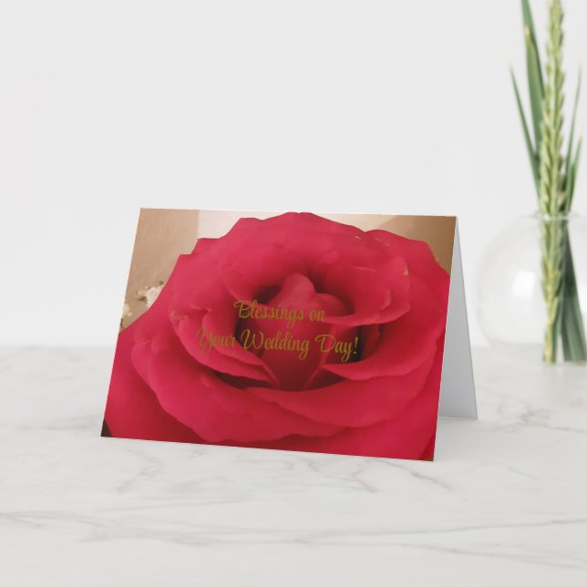 Bênçãos no seu Cartão de Dia de Casamento (Frente)